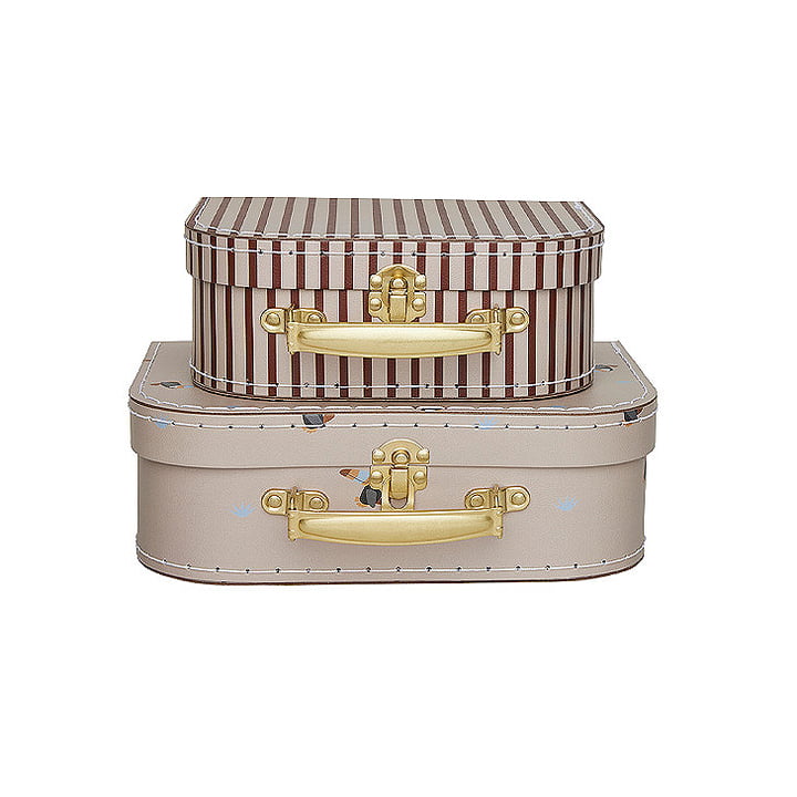 Toucan & Stripe Mini suitcase, clay (set of 2) from OYOY Mini