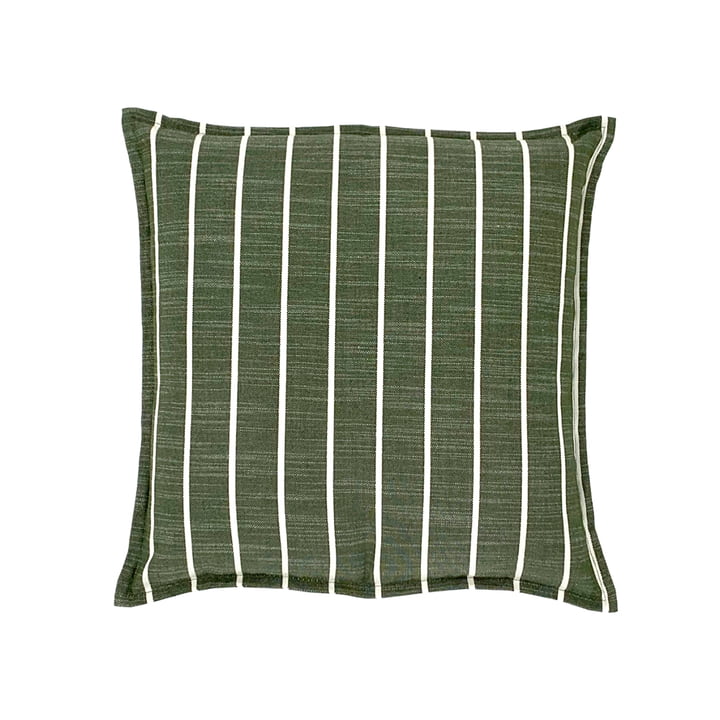 OYOY - Kyoto Outdoor Cushion, 42 x 42 cm, off-white / garden green