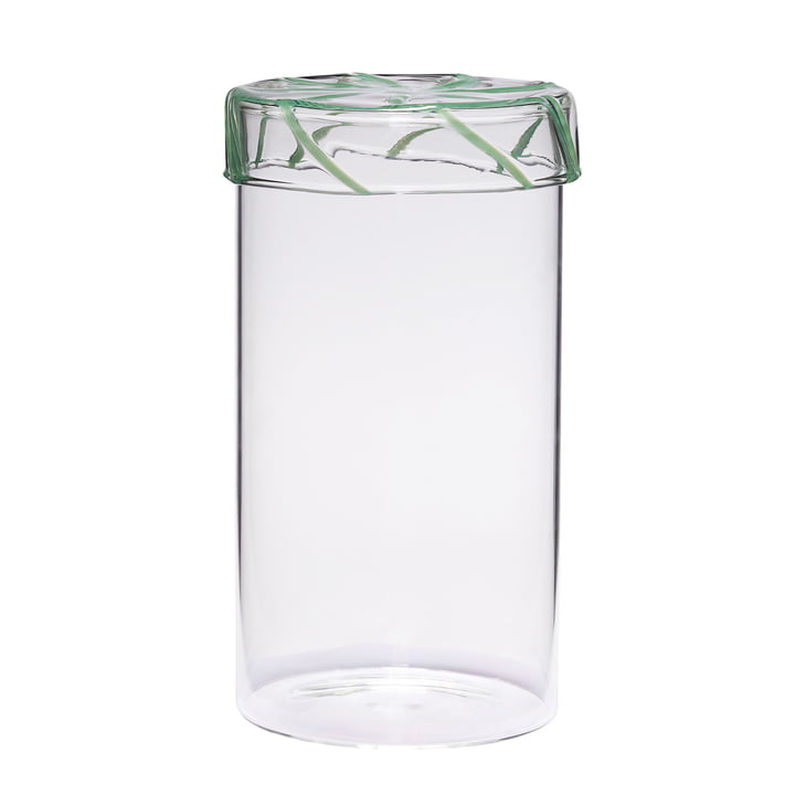 Heir Storage jar, tall, green from Hübsch Interior