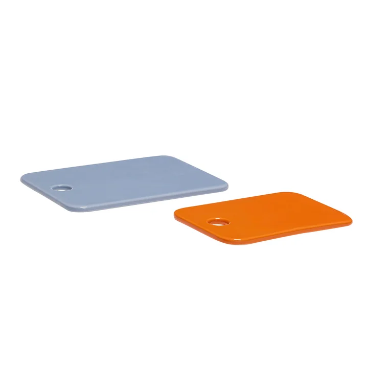 Amare Ceramic plates, light blue / orange (set of 2) from Hübsch Interior