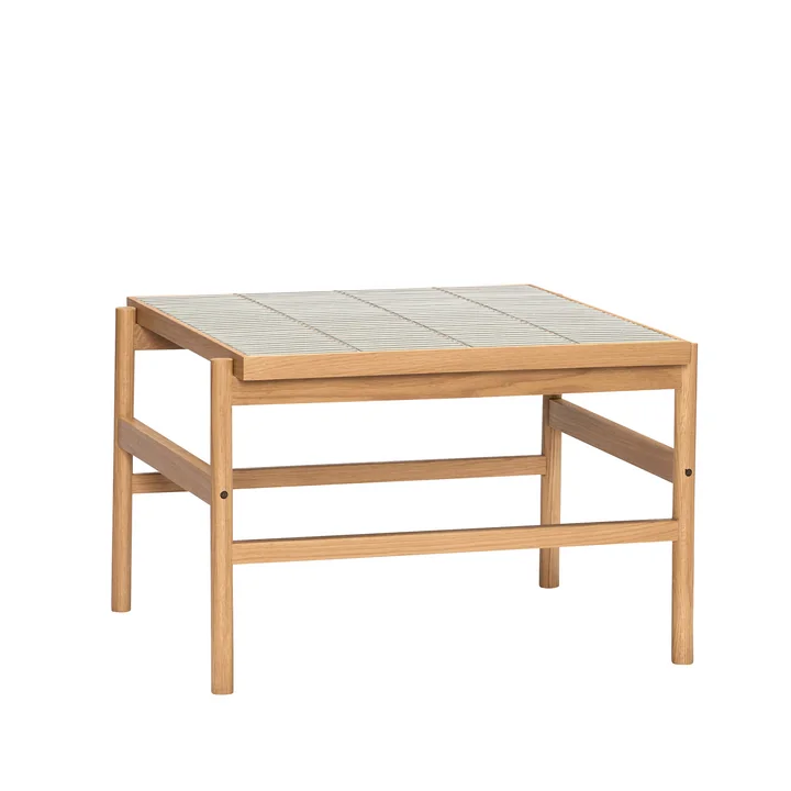 Tile Coffee table, oak / mint by Hübsch Interior