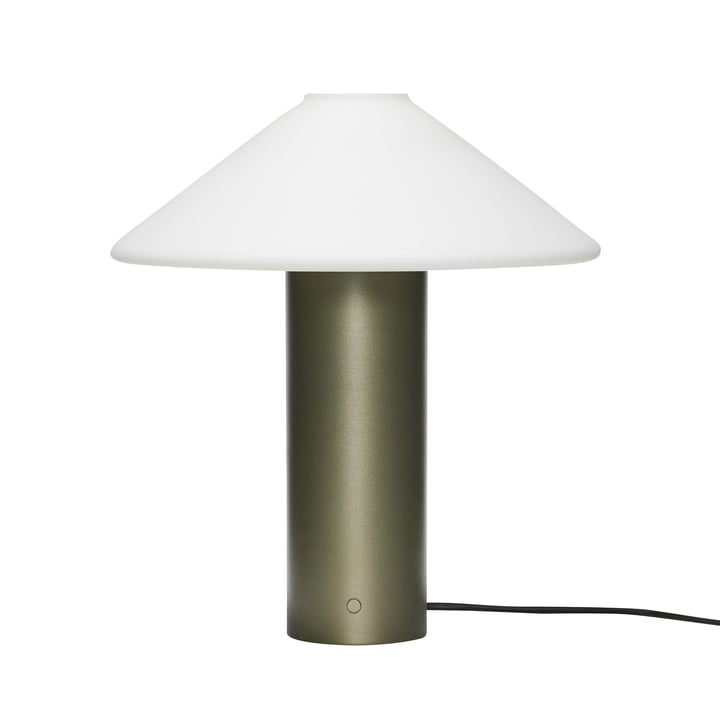 Orbit Table lamp, dark green from Hübsch Interior