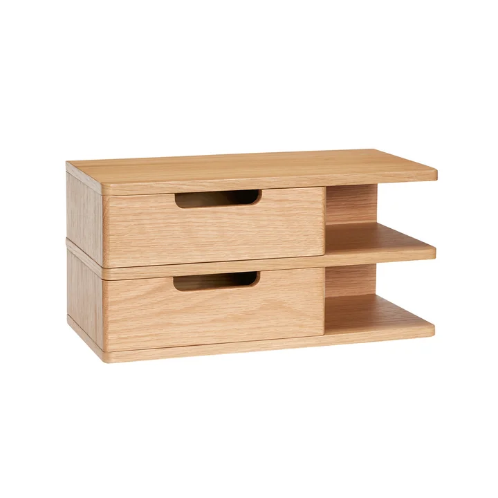 Open wall shelf, 40 x 20 cm, oak from Hübsch Interior