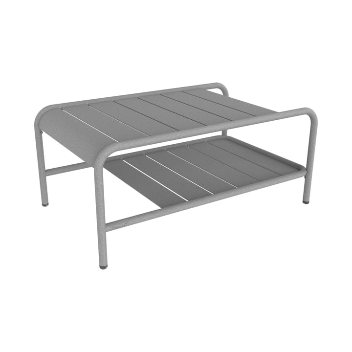 Fermob - Luxembourg low table, 90 x 55 cm, lapilli gray