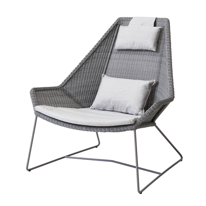 Cushion set for Breeze highback chair from Cane-line in light gray