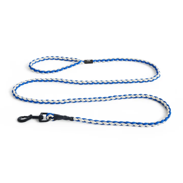 HAY - Dogs Dog lead, braided, blue / off-white