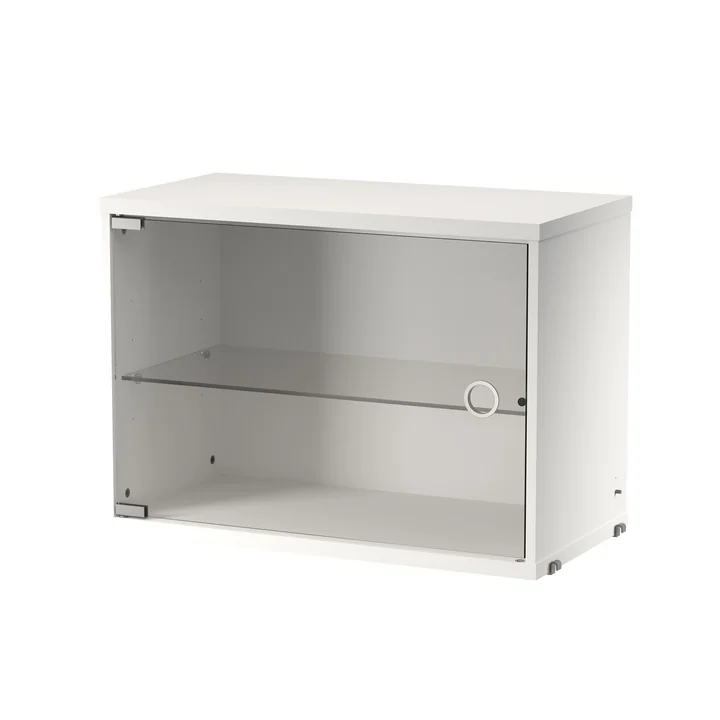 String - Display cabinet with swinging glass door, W 58 x D 30 cm, white