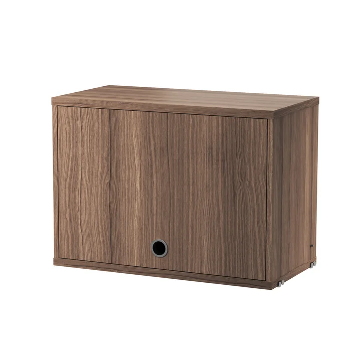 String - Cupboard element with hinged door, 58 x 30 cm, walnut