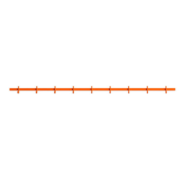 String - Relief Hook rail, large, W 123 cm, orange