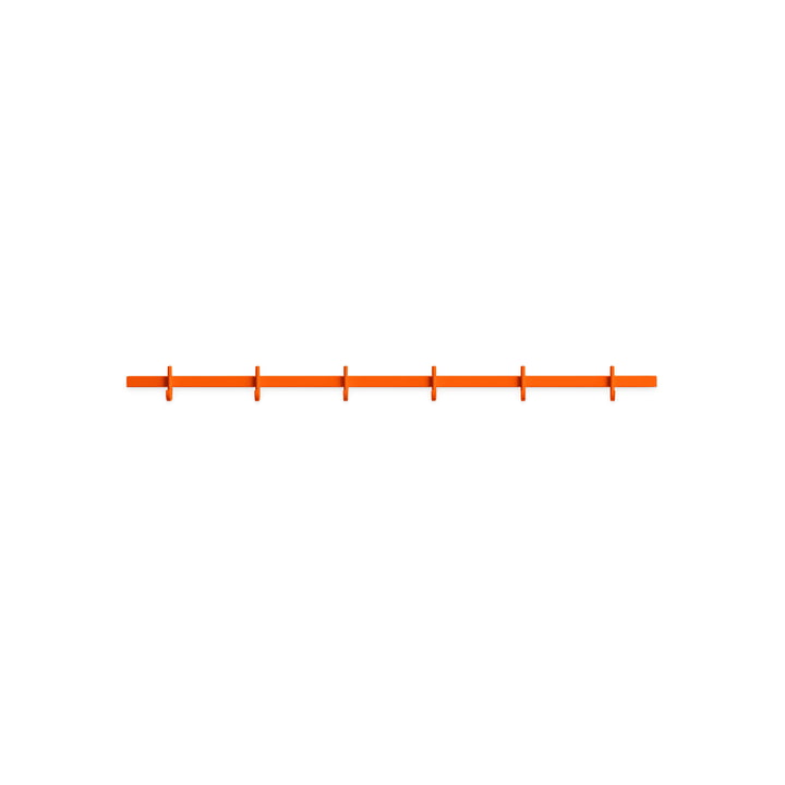 String - Relief Hook rail, medium, W 82 cm, orange