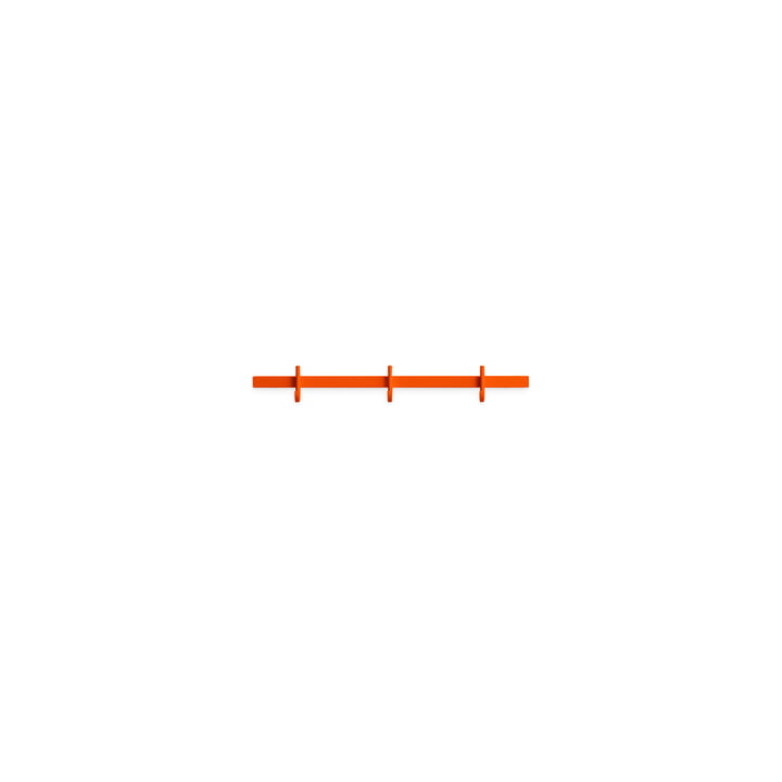 String - Relief Hook rail, small, W 41 cm, orange