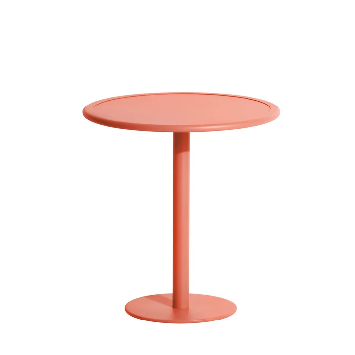 Petite Friture - Week-End Bistro table Outdoor, Ø 70 cm, coral