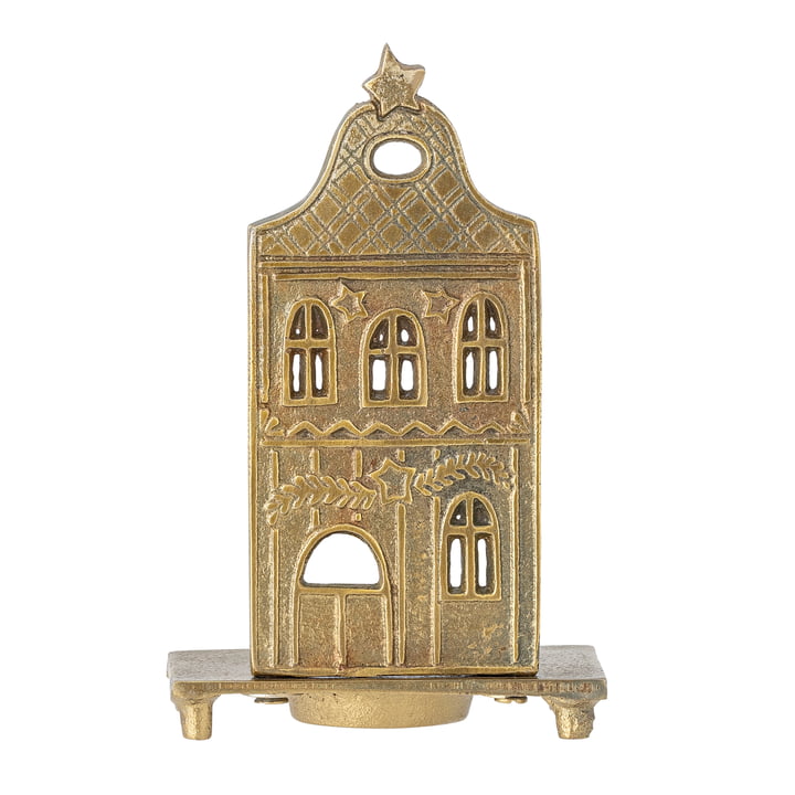 Bloomingville - Crista tealight holder, L6.5 x H14 cm, gold