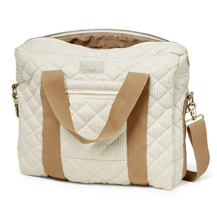 Cam Cam Copenhagen - Changing bag, 39 x 31 x 13 cm, classic stripes camel