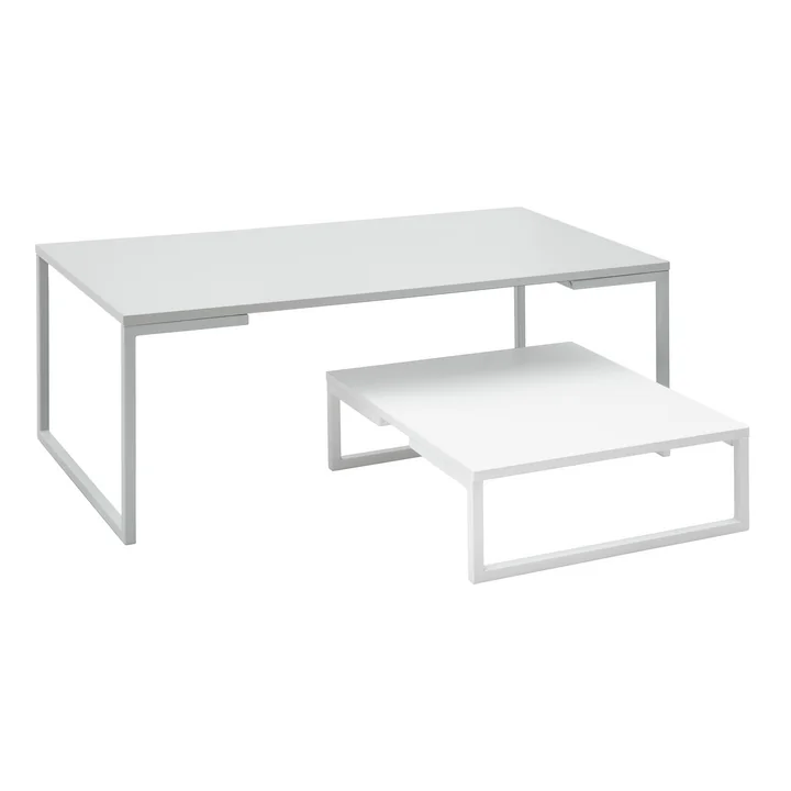 Mirror Coffee table, large, small, white lacquered by Softline