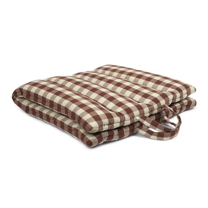 Bothy Check Folding mat, cinnamon/grey-green by Ferm Living