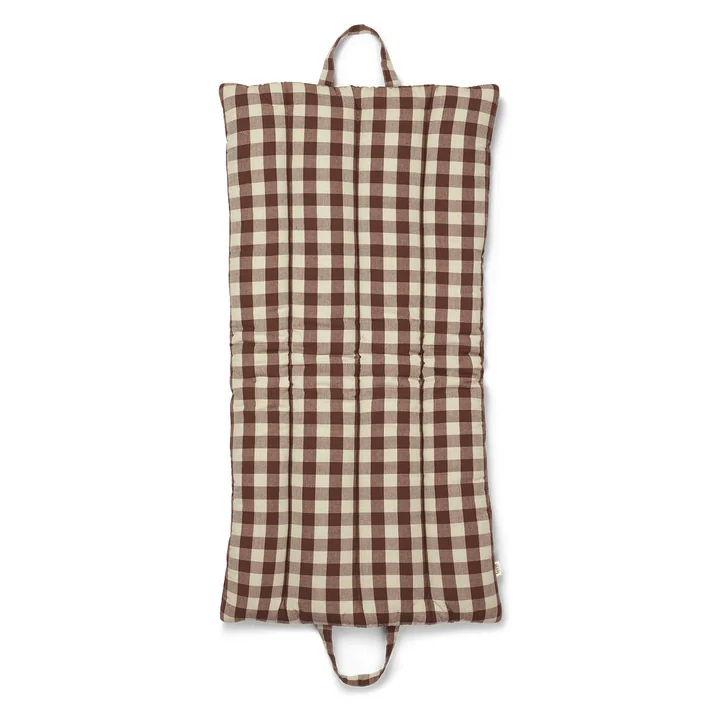 Bothy Check Folding mat, cinnamon/grey-green by Ferm Living