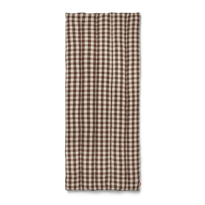 Bothy Check Quilted mattress, cinnamon/grey-green by Ferm Living