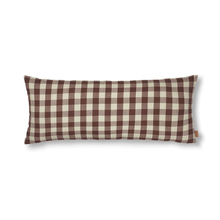 Bothy Check cushion, cinnamon/grey-green by ferm Living