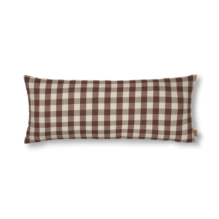 Bothy Check cushion, cinnamon/grey-green by Ferm Living