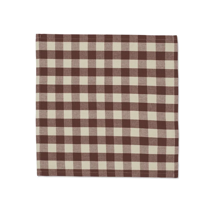 Bothy Check Napkin (set of 4), cinnamon/grey-green by Ferm Living