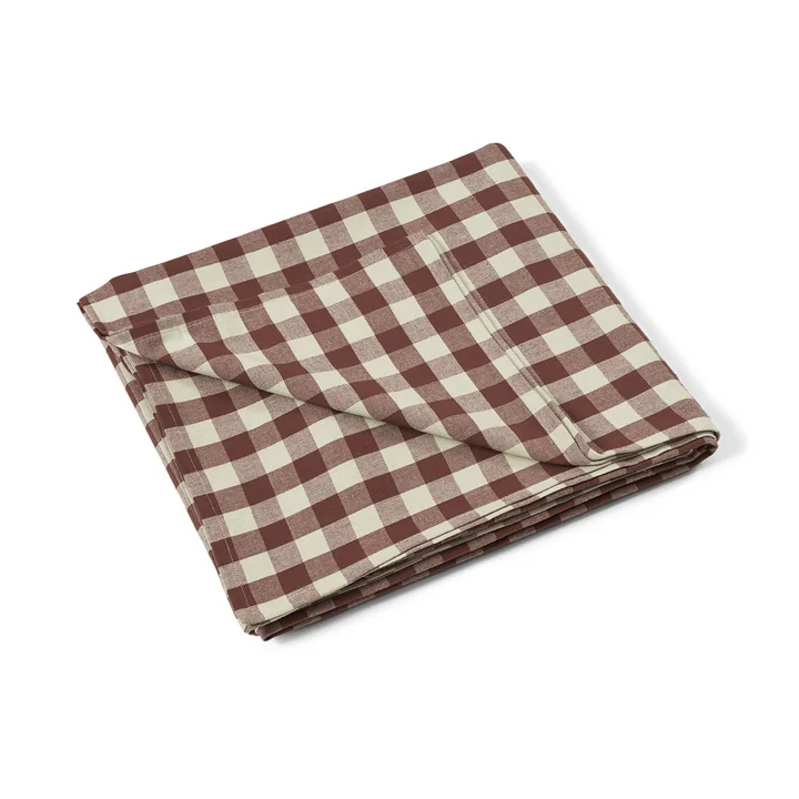 Bothy Check Tablecloth, cinnamon/grey-green from Ferm Living