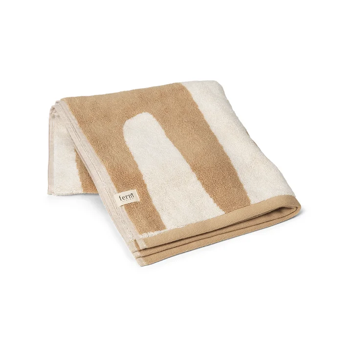 Ebb Towel, sand/natural white from Ferm Living