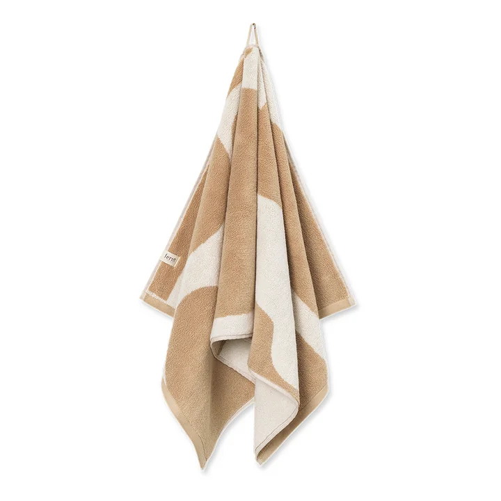 Ebb Towel, sand/natural white from Ferm Living