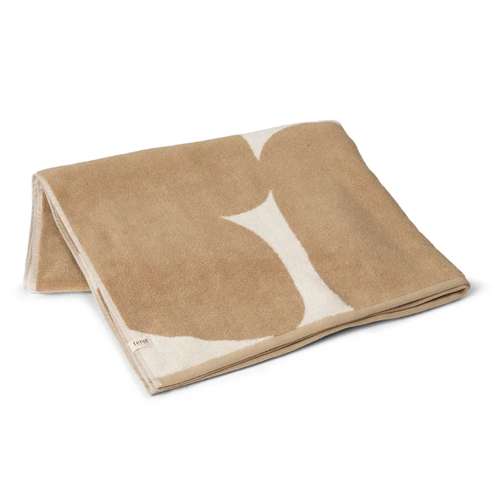 Ebb Beach towel, sand/natural white by Ferm Living