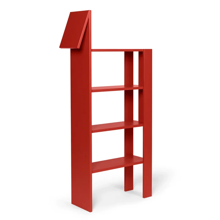 Giraffe Bookshelf, red by Ferm Living