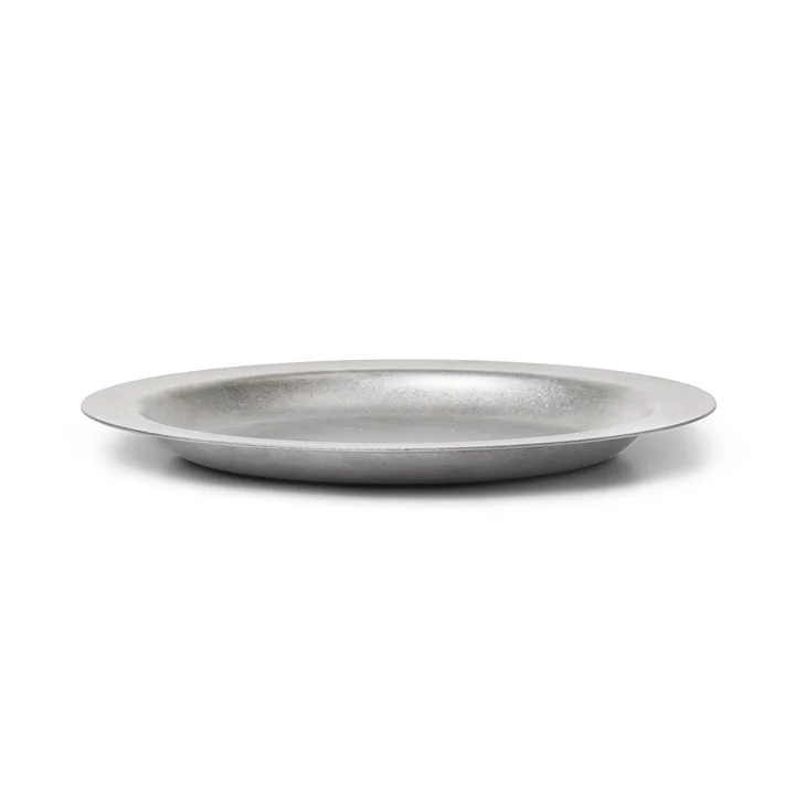 Tumbled Plate, stainless steel by Ferm Living