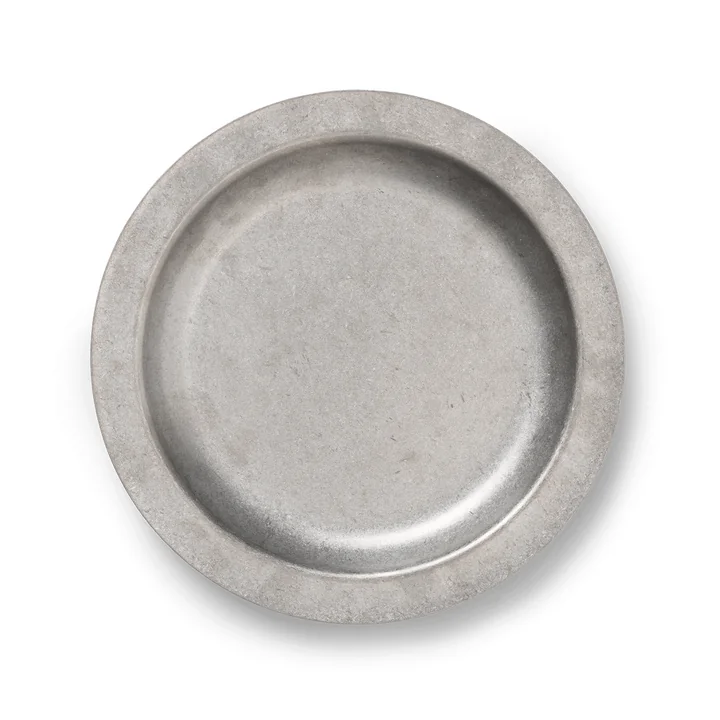 Tumbled Plate, stainless steel by Ferm Living