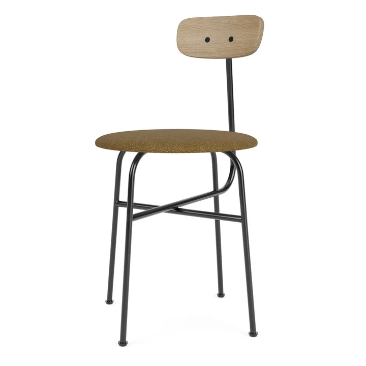 Afteroom Chair, natural oak / black, gold (fabric Audo Bouclé 06) by Audo