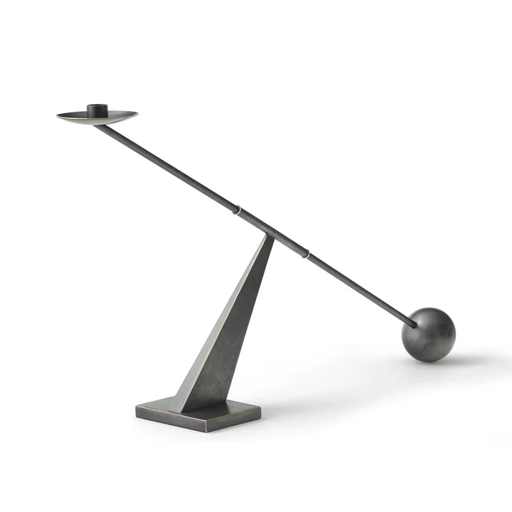 Interconnect Candlestick, H 41.5 x L 70 cm, bronzed brass by Audo