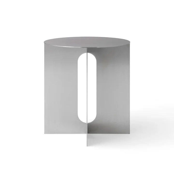 Audo - Androgyne Base side table, brushed steel