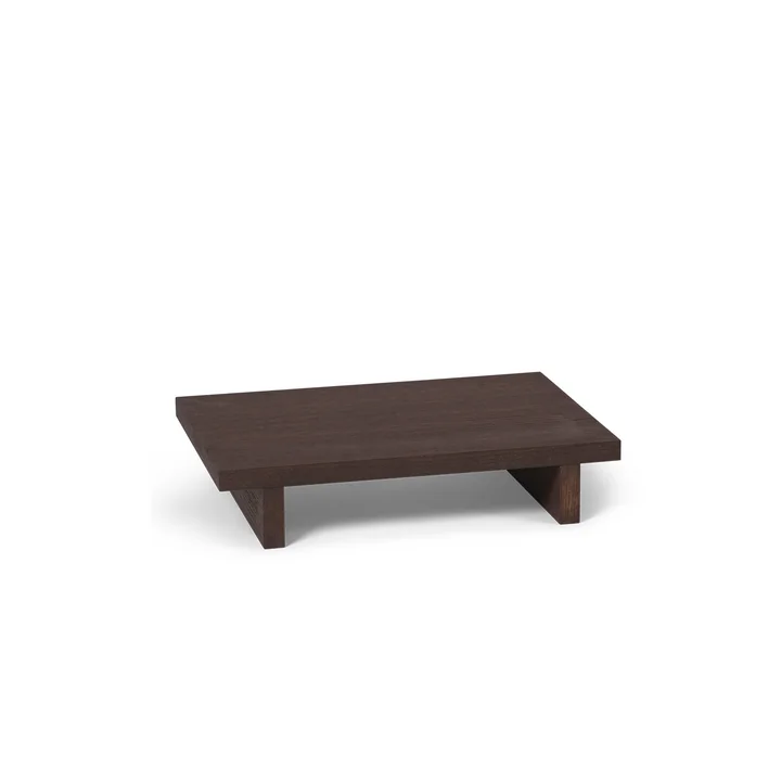 Kona Low Side table, 49 x 33.5 cm, dark stained oak by Ferm Living