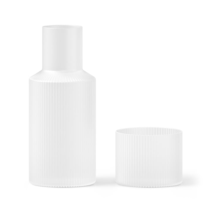 Ripple Carafe set, small / frosted from ferm Living