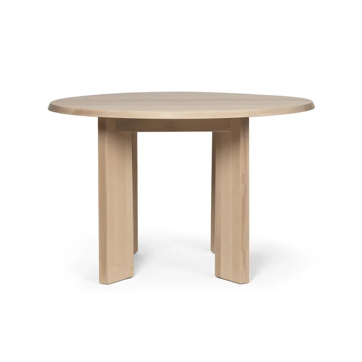 Tarn Dining table, 115 cm, white oiled beech by Ferm Living