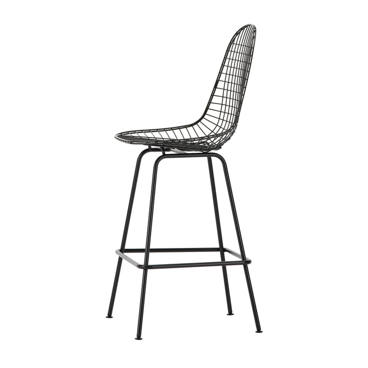 Eames Wire Bar stool, medium, basic dark from Vitra