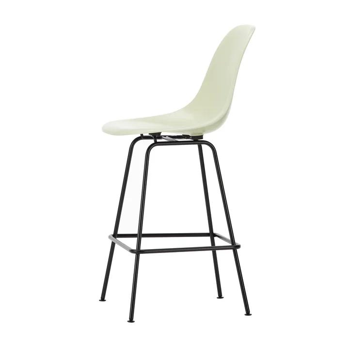 Eames Fiberglass Bar stool, medium, basic dark / parchment by Vitra