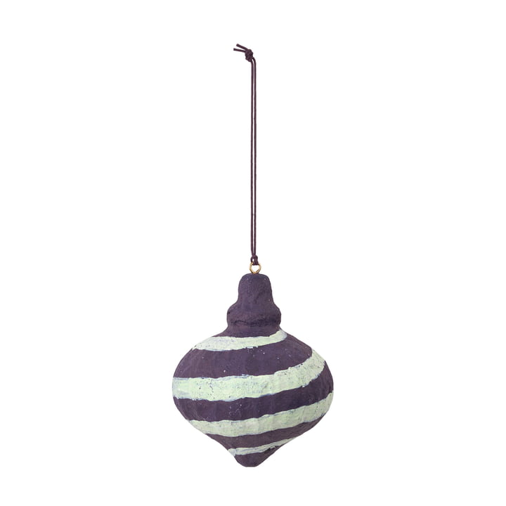 Pulp Spinning Top decorative pendant, Ø7.5 x H9 cm, Blackberry Purple by Broste Copenhagen