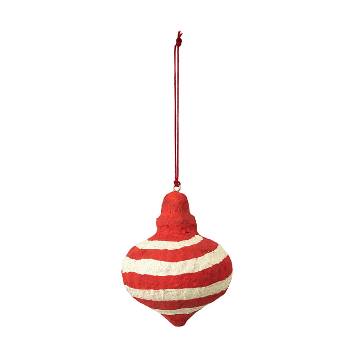 Pulp Spinning Top decorative pendant, Ø7.5 x H9 cm, Pumpkin Orange from Broste Copenhagen