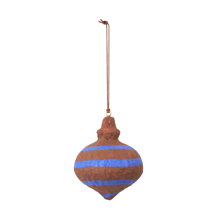 Pulp Spinning Top decorative pendant, Ø7.5 x H9 cm, Caramel Brown from Broste Copenhagen