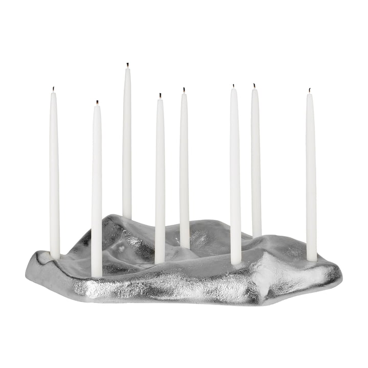 Lumos Candlestick, Silver Finish by Broste Copenhagen