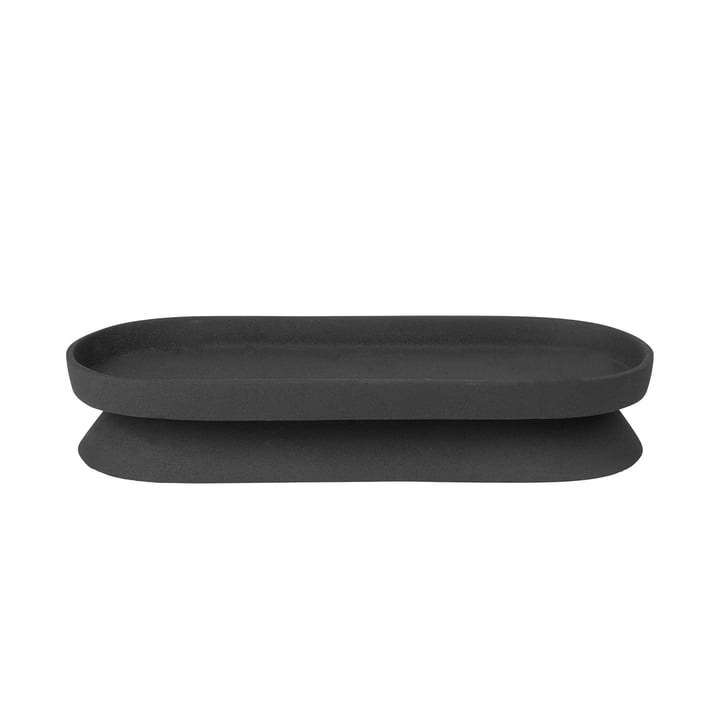 Holger candle bowl, black from Broste Copenhagen