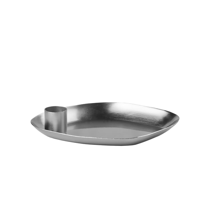 Mie Candle tray, 15 x 11 cm, silver finish by Broste Copenhagen