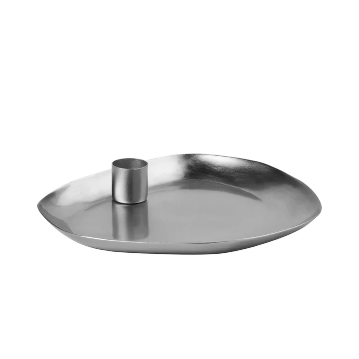 Mie Candle tray, 18 x 16 cm, silver finish by Broste Copenhagen