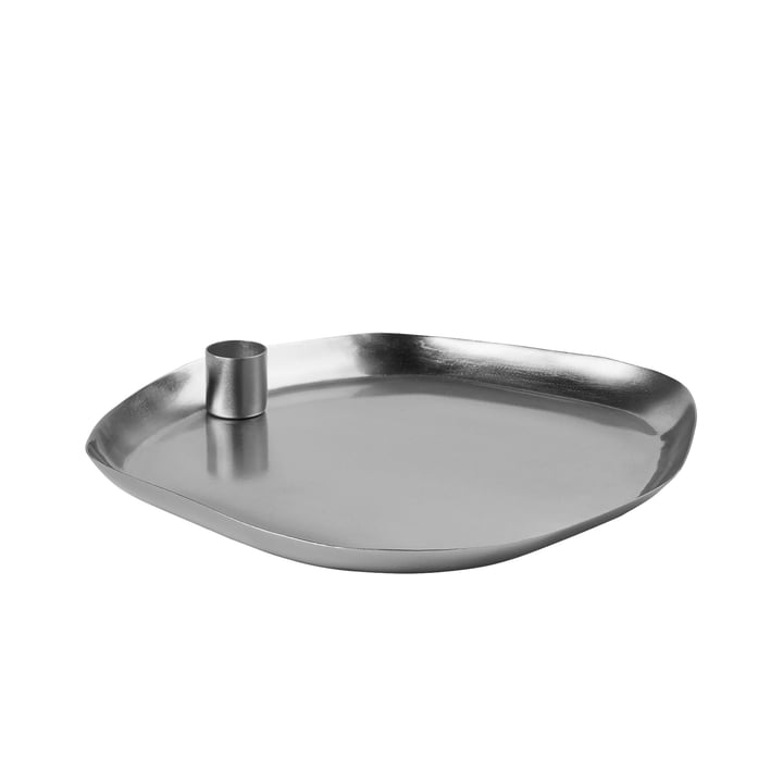 Mie Candle tray, 25 x 25 cm, Silver Finish by Broste Copenhagen