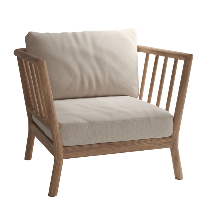Skagerak Tradition Outdoor Lounge Chair, teak / light sand by Fritz Hansen