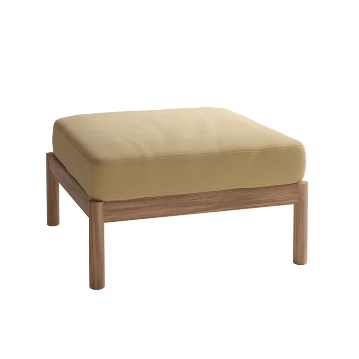 Skagerak Tradition Outdoor pouf, teak / honey yellow by Fritz Hansen